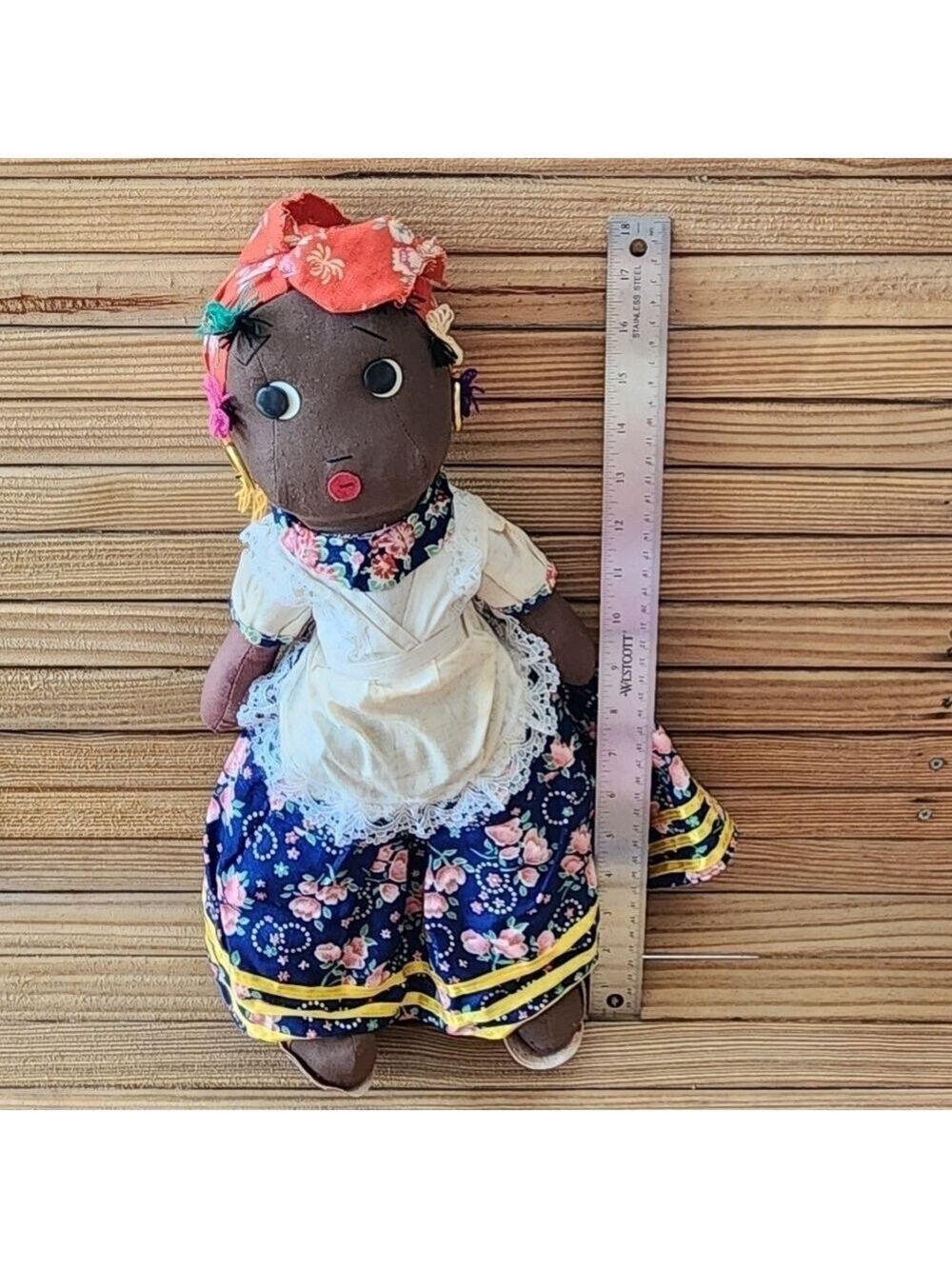 Jamaican Vintage Black Americana African American cloth folk art doll
